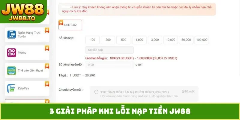 Nạp Tiền JW88 - Hướng Dẫn Chuyển Vốn Siêu Tốc An Toàn 100% - bet164.casa