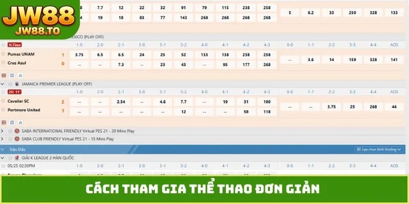 Thể Thao JW88 - Cơ Hội Vàng Để Chinh Phục Mọi Cửa Cược - bet164.casa